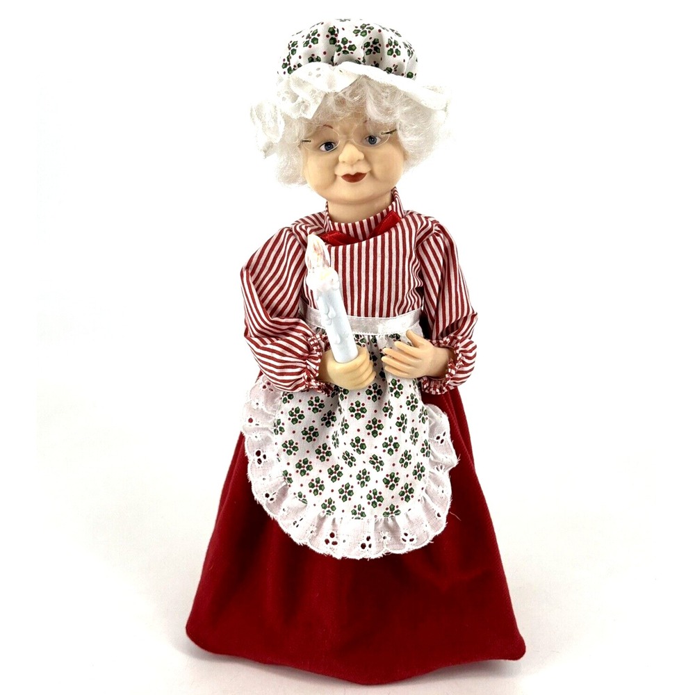 Vintage Telco Motionettes Mrs Claus 14" Christmas Musical Light Up Figure